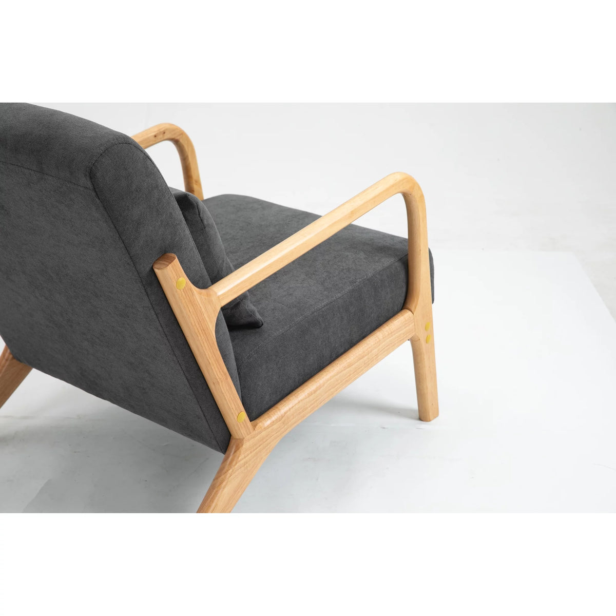 Mid Century Modern Upholstered Accent Chair with Wood Frame W8946