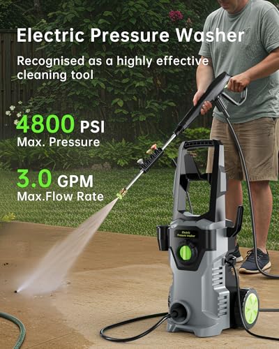Electric Pressure Washer with 4 Quick Connect Nozzles S207