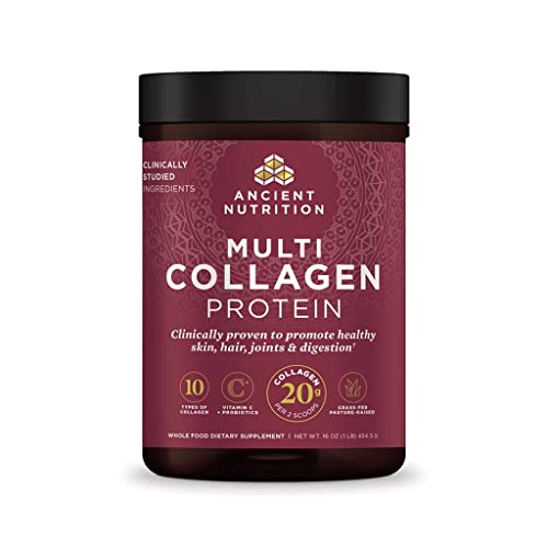 Unflavored Multi Collagen Protein Powder with Probiotics, 45 Servings, 16oz L7228