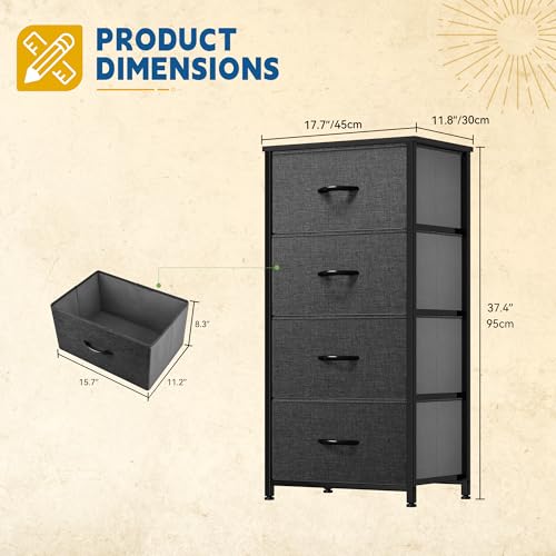 4 Drawer Fabric Dresser A540327