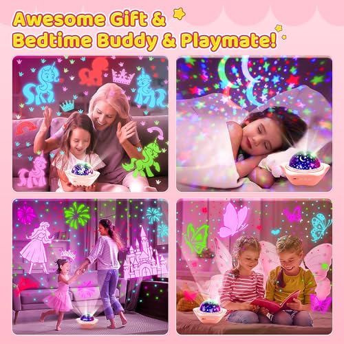 96 Lighting Modes Star Projector 360° Rotating Rechargeable Night Light H485
