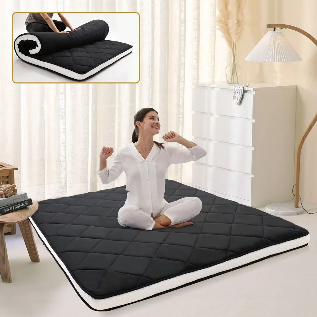 Japanese Floor Mattress 4 Thick Sherpa Fleece Folding Sleeping Pad 80*60 K469