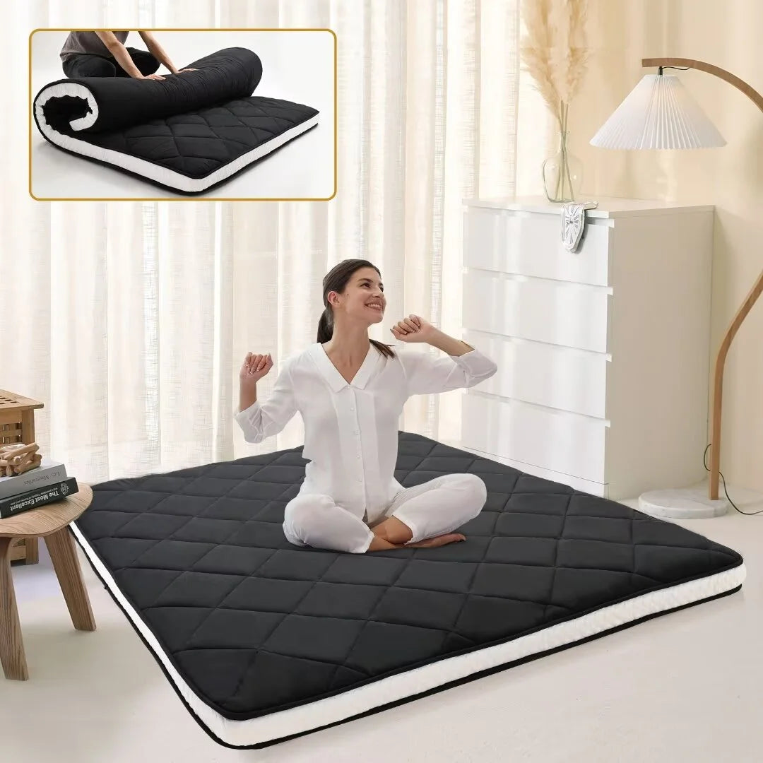 Japanese Floor Mattress 4 Thick Sherpa Fleece Folding Sleeping Pad 80*60 K469