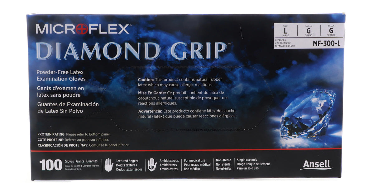 Latex Examination Glove Large White 100pcs 5 Pack N14233
