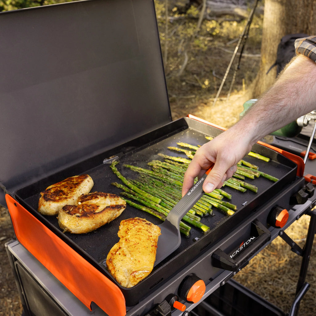 2-Burner Propane Camping Griddle with Hood and Handle Y43014