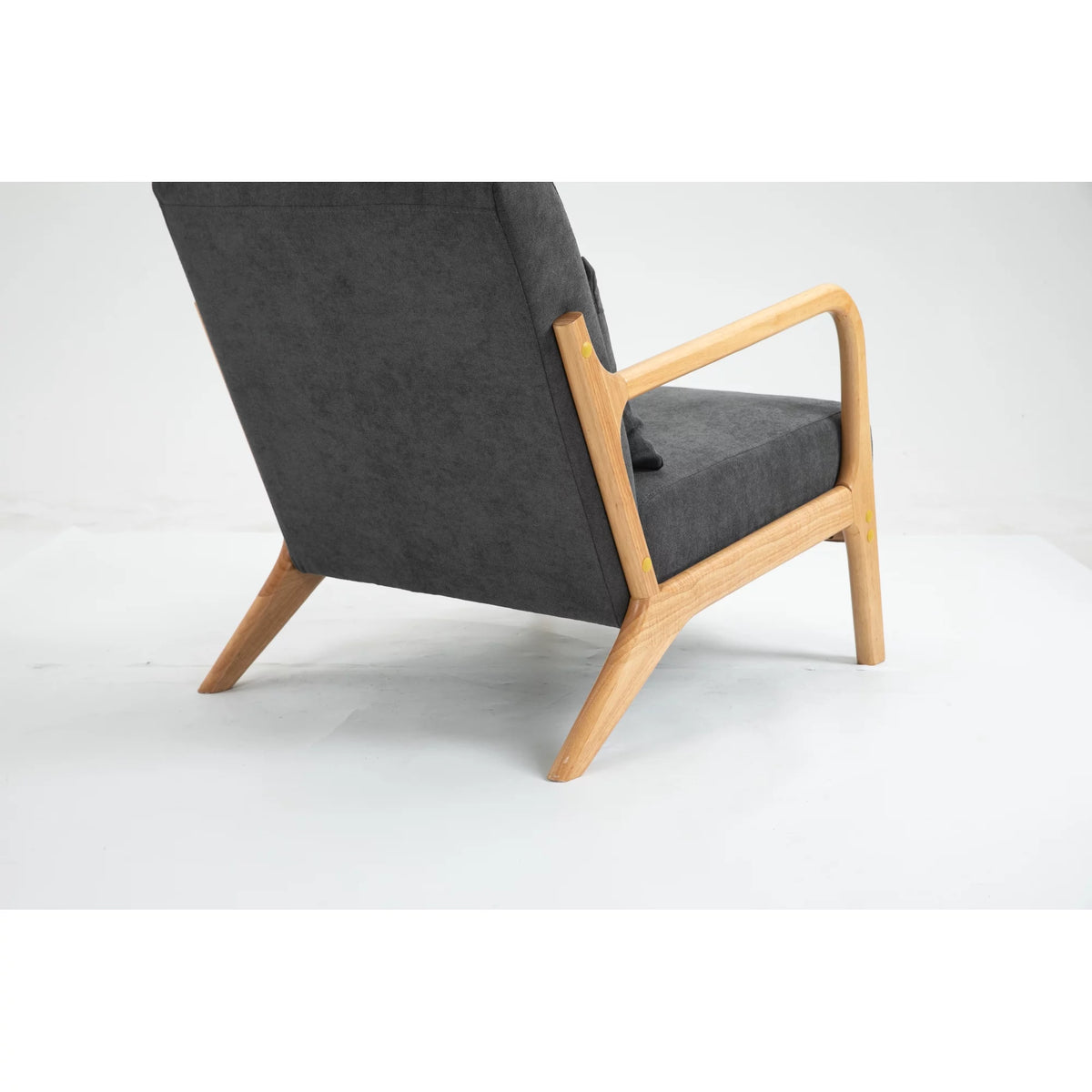 Mid Century Modern Upholstered Accent Chair with Wood Frame W8946