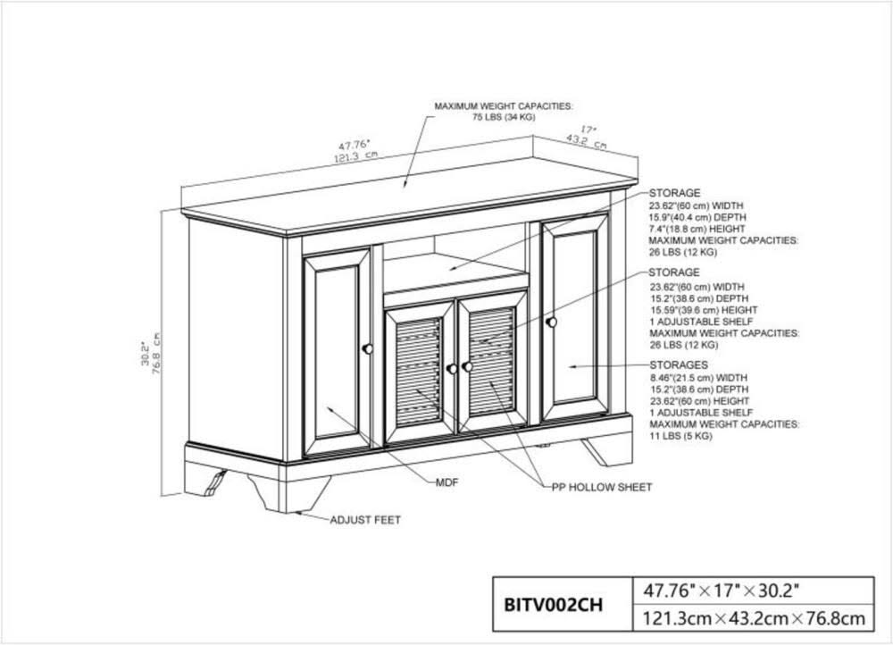 Cherry TV Stand J552999