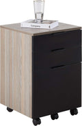 3 Drawer Rolling Wood File Cabinet with Locking Wheels T286610