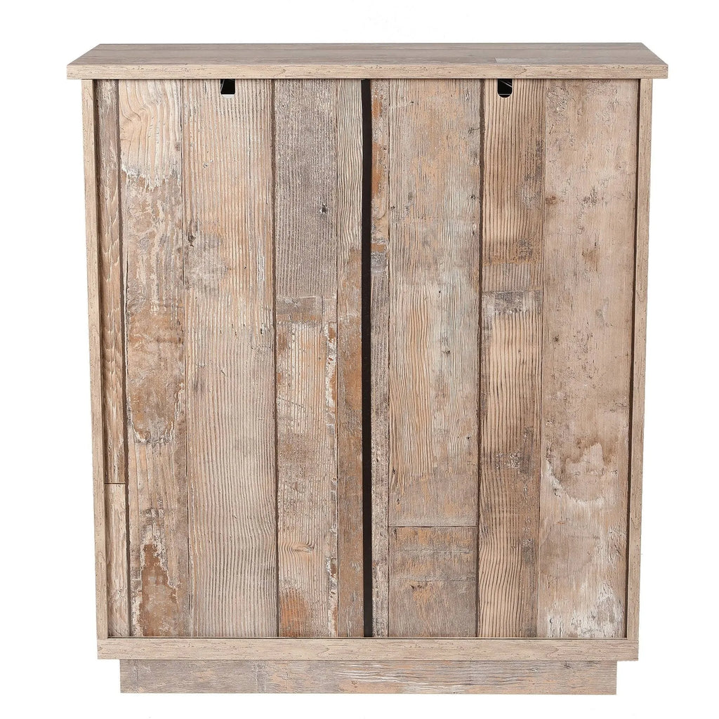 Rustic Sliding One Door Wood Cabinet R30291