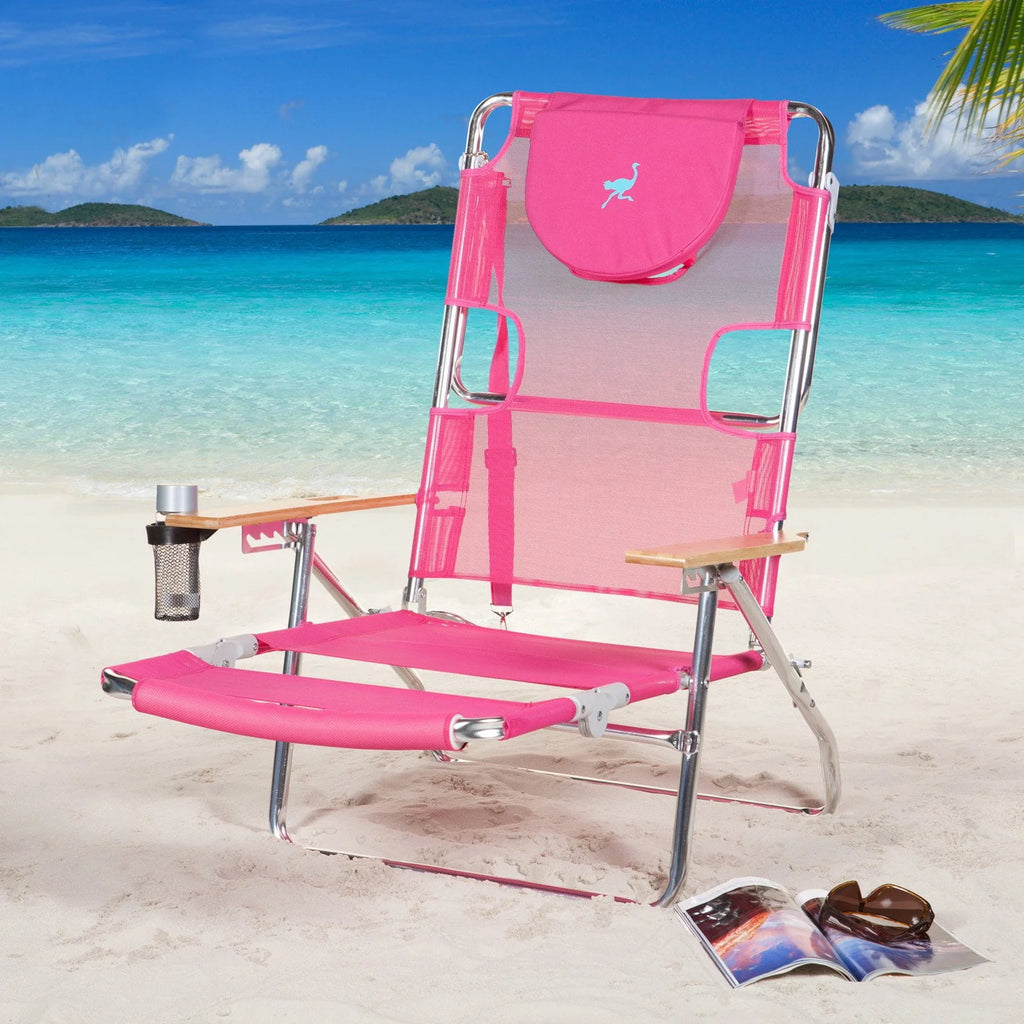 Lightweight Outdoor Beach Lounge Chair with Footrest C3774