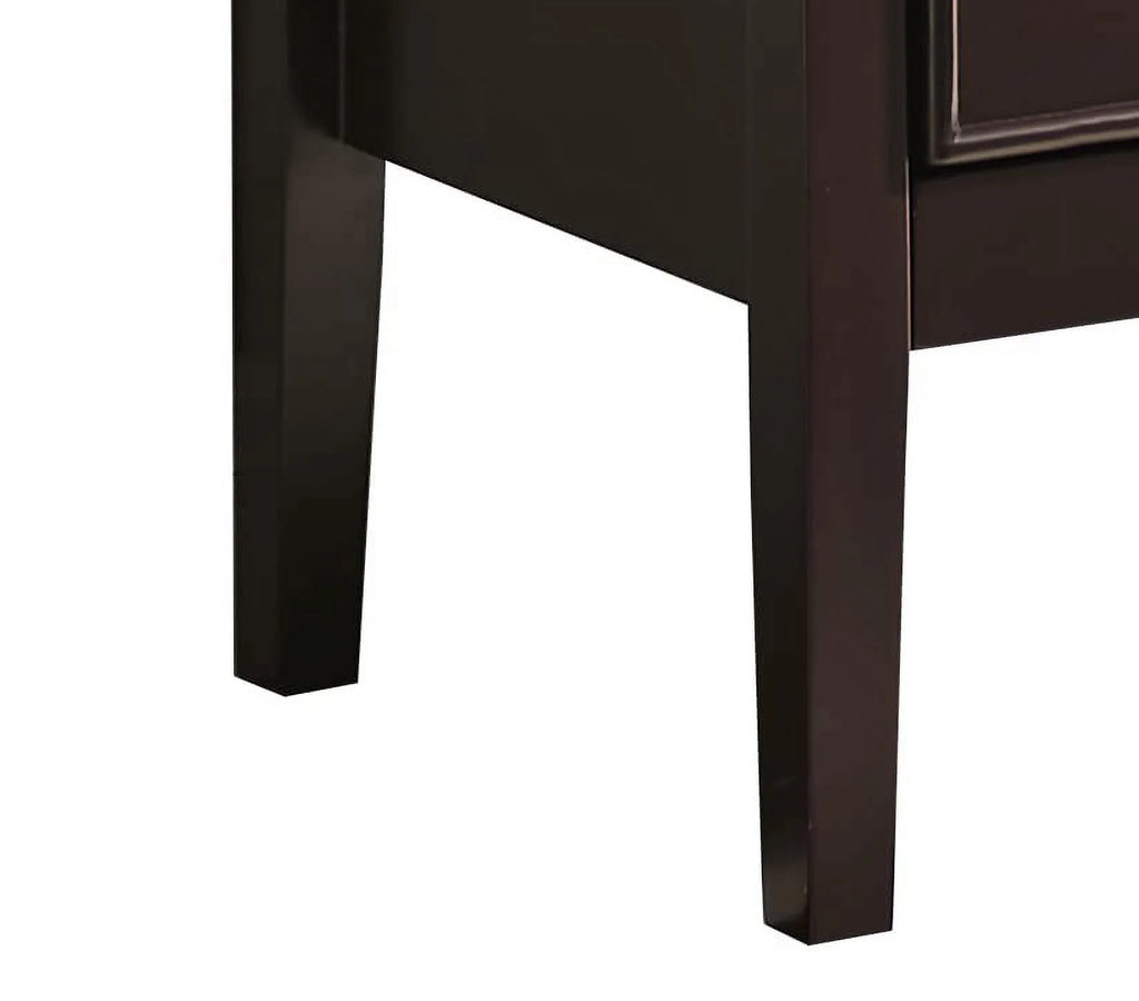 Wood Curio Display Storage Cabinet with 2 Glass Shelves & 2 Drawers D447