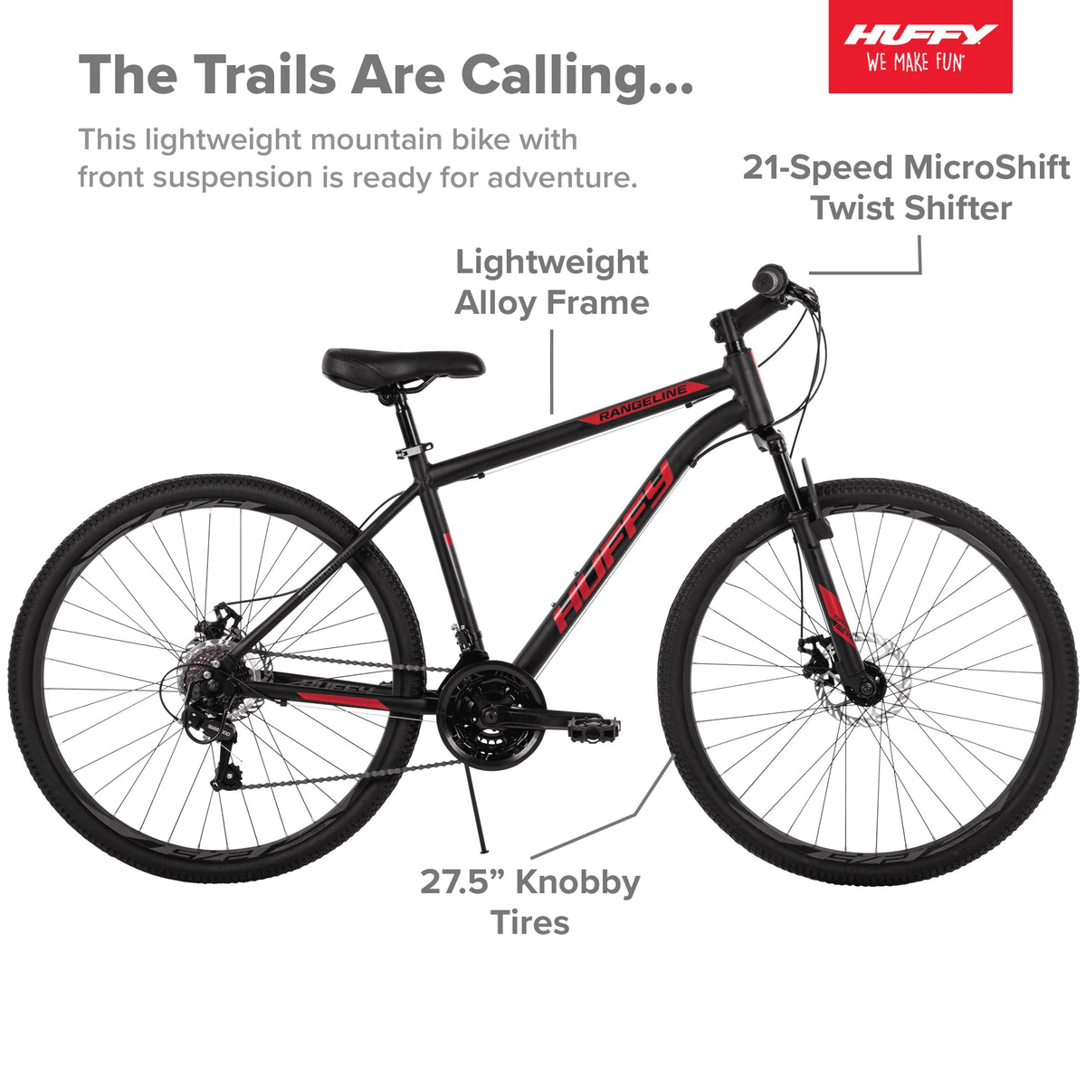 27.5 in. Black and Red Mountain Bikes Y580042