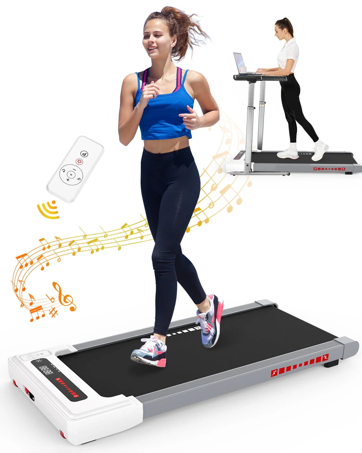 Electric Treadmill 2.5HP Portable Walking Machine with Bluetooth H590
