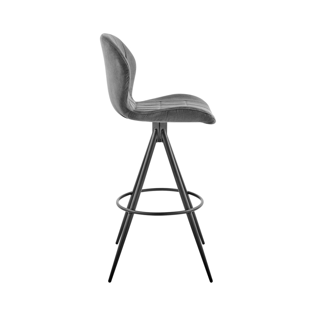Charcoal Fabric Bar Stool H924942
