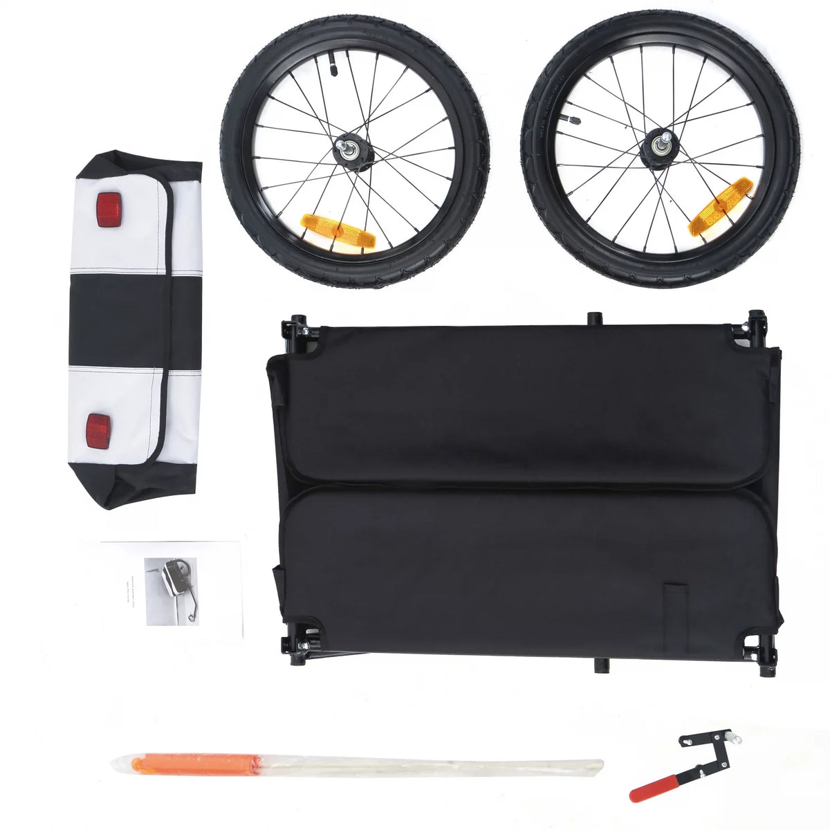 Folding Bike Cargo Trailer with Removable Cover L39163