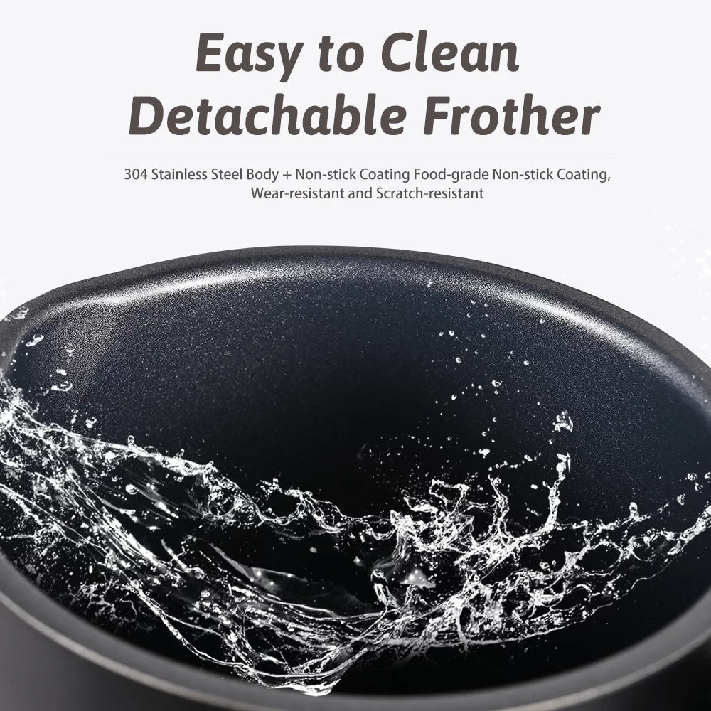 Electric Milk Frother and Steamer 4 in 1 Stainless Steel 400W 350ml J205402