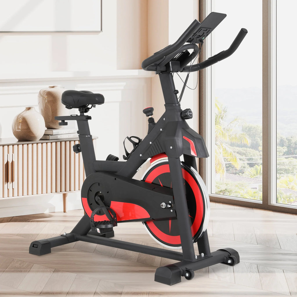 Recumbent Exercise Bike with Bottle Holder & LCD Heart Rate Monitor C95064