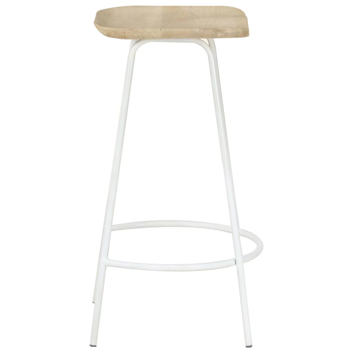 4 Piece Mango Wood Bar Stools with Footrest H1420