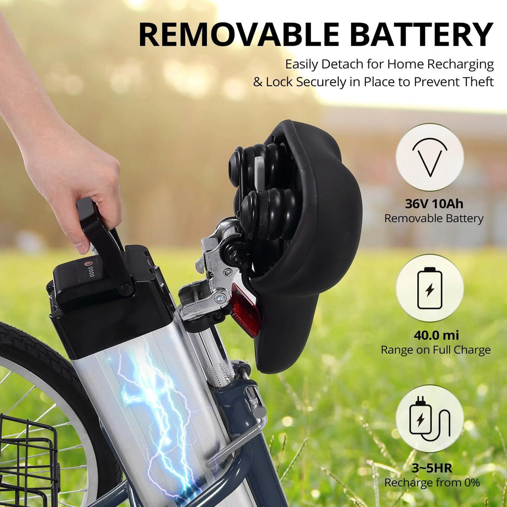 250W 36V 7 Speeds Folding Electric Tricycle B959