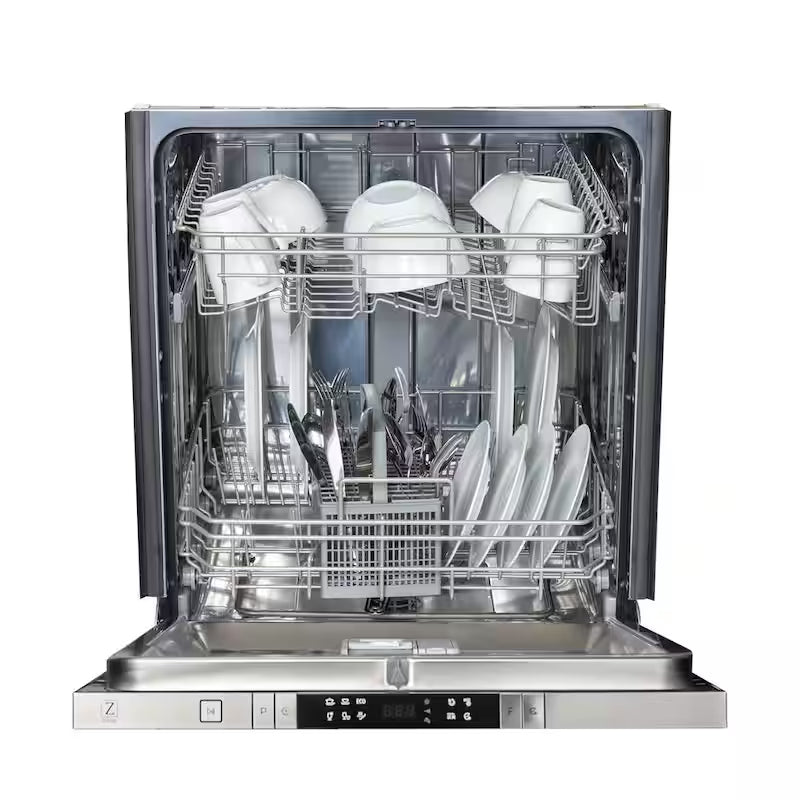 24 in. 6-Cycle Compact Dishwasher with 2 Racks in Stainless Steel J84372