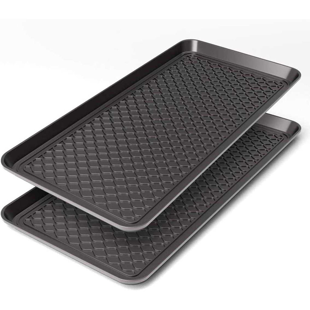 Set of 2 Black Heavy Duty Boot Trays S52576