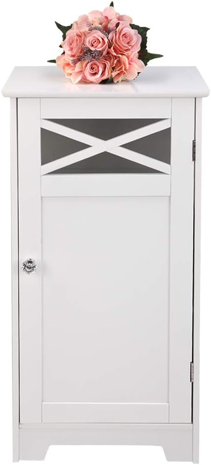 White Double Door Bathroom Cabinet P77003