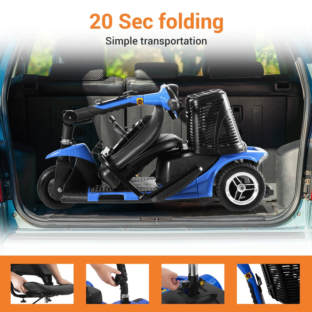 4 Wheels Portable Folding Power Mobility Scooter G566764