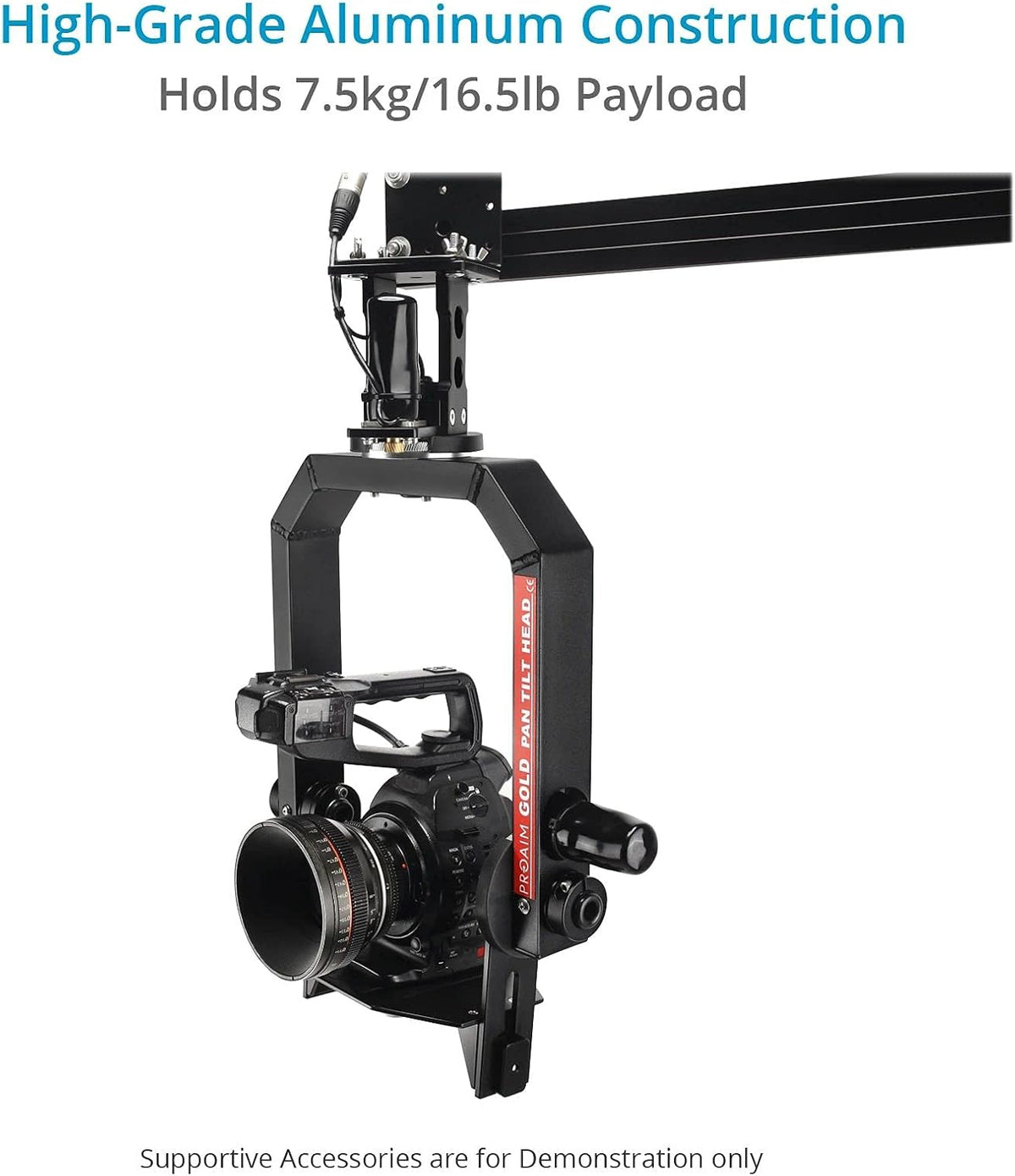 Gold Camera Pan Tilt Head with 12V Joystick Control T56106