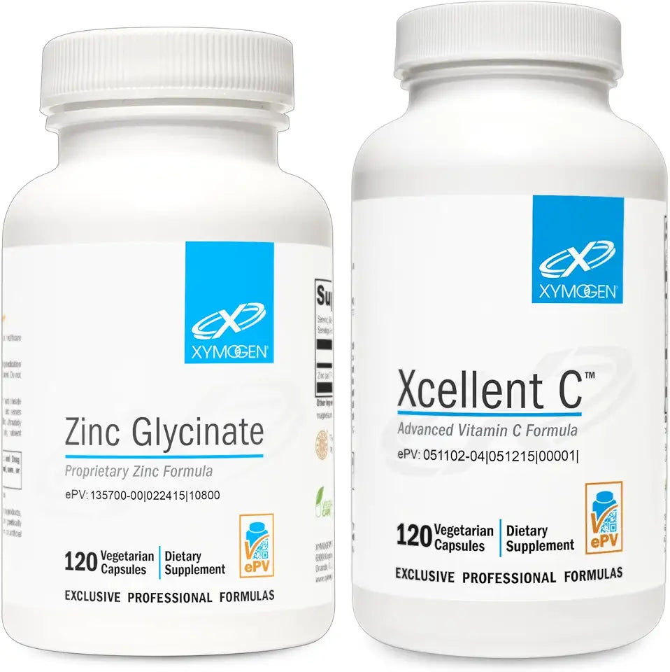 Vitamin C Supplement 120 Capsules + Zinc Glycinate 120 Capsules A652062