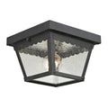 Matte Textured Black 2 Light Flush Mount I62450
