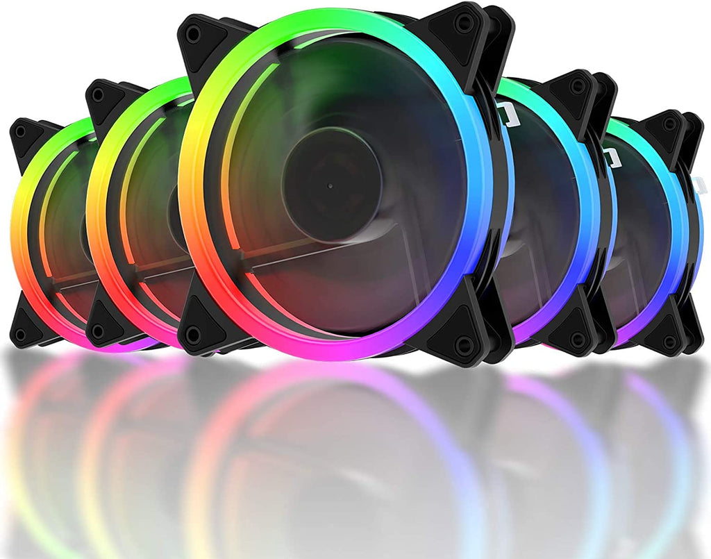 120mm RGB Computer Case Fan 3-Pack Black S308