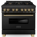36 4.6 cu. ft. Dual Fuel Range Black Stainless Steel F5300