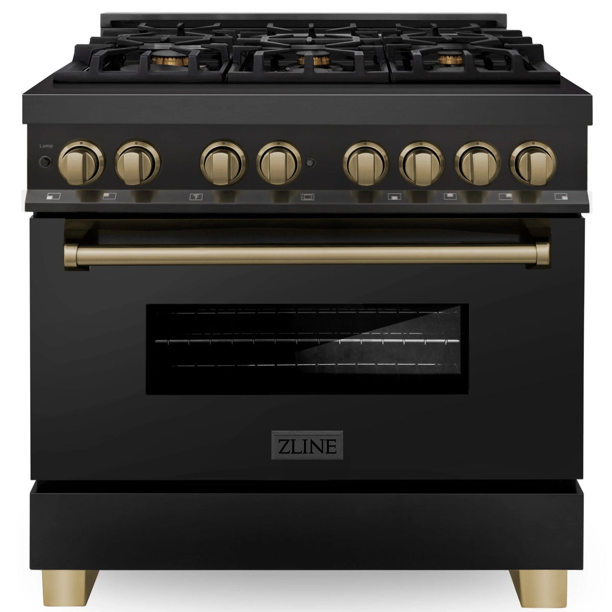 36 4.6 cu. ft. Dual Fuel Range Black Stainless Steel F5300