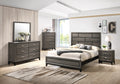 King Size Wood Bedroom Set with Bed Dresser Mirror Nightstand Chest D78738