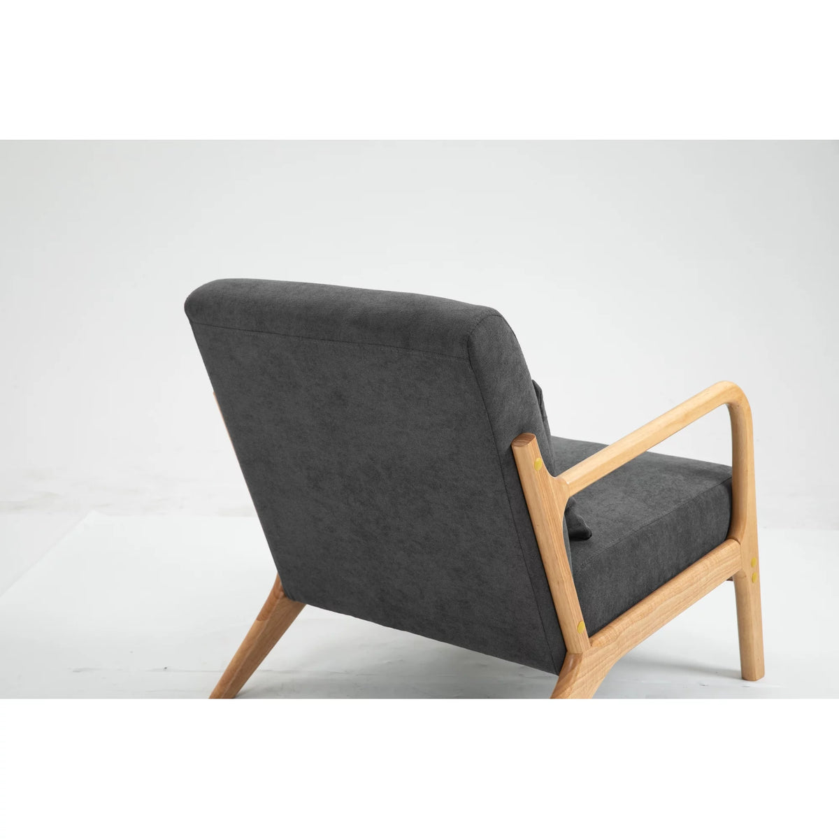 Mid Century Modern Upholstered Accent Chair with Wood Frame W8946