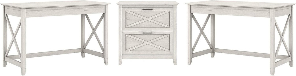2 Person Desk Set with Lateral File Cabinet W795