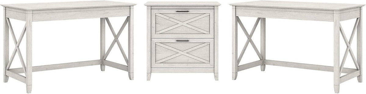2 Person Desk Set with Lateral File Cabinet W795
