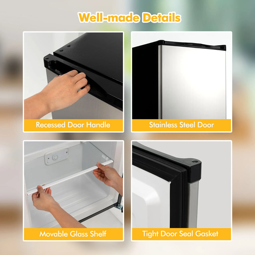 3 cu.ft. Compact Upright Freezer with Stainless Steel Door B3898
