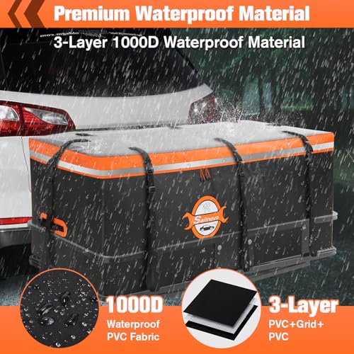 Waterproof 20 Cubic Feet Hitch Cargo Carrier Bag with 8 Straps Y653