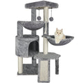 Grey Cat Tree with Scratching Posts and Hammocks O4883