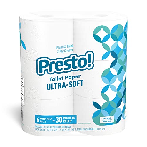2-Ply Ultra-Soft Toilet Paper, 24 Family Mega Rolls, Unscented M540960