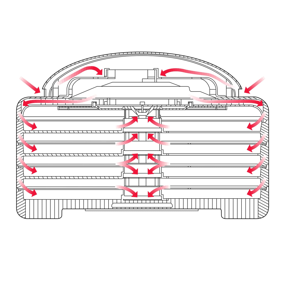 600W 5-Tray Food Dehydrator O706816