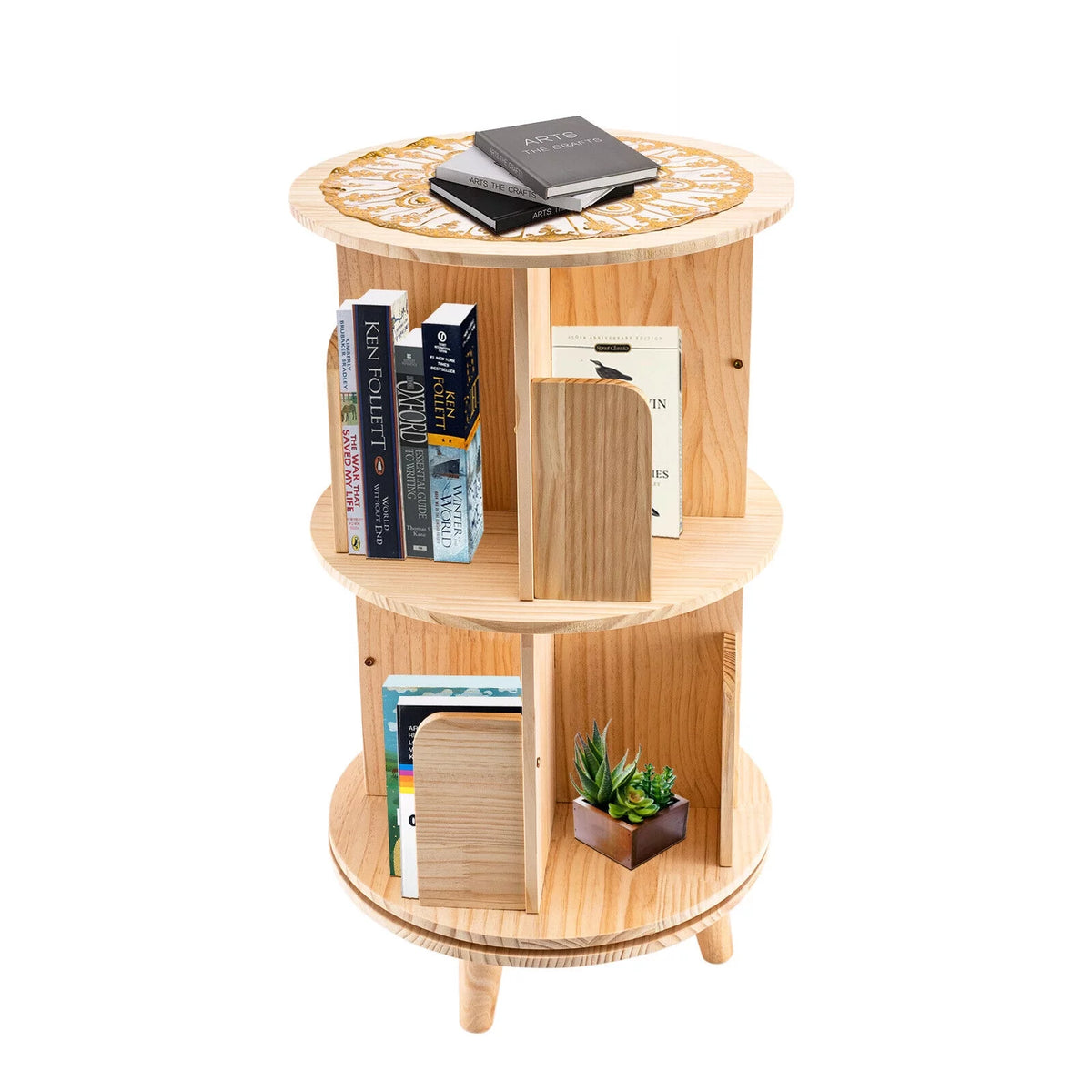 Rotating 360 Display Floor Standing Bookshelf R263778