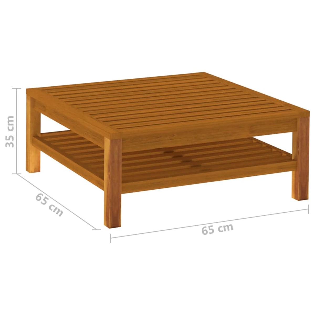 Acacia Wood Coffee Table with Storage Shelf J395