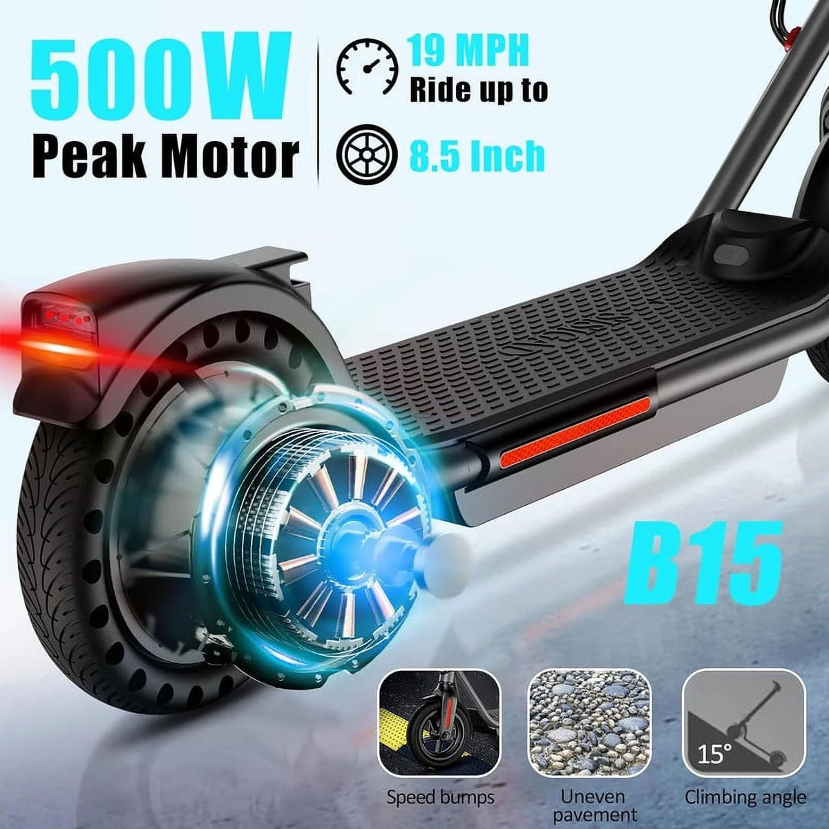Electric Kick Scooter 300W Motor 8.5 Tires Portable Folding H6930