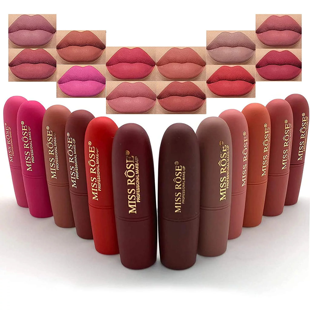 12 Pcs Matte Velvet Lipstick Set F5485