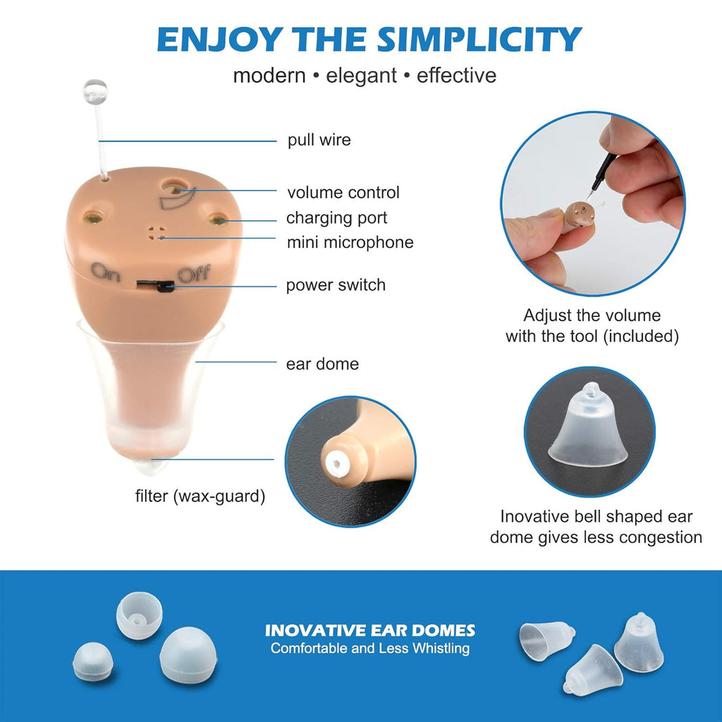 Rechargeable Hearing Amplifier Pair K148317
