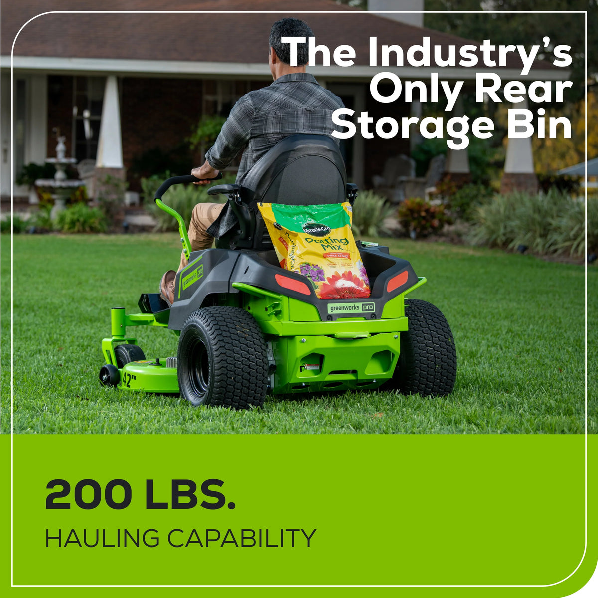 60V 42” Cordless Battery Zero Turn Riding Lawn Mower with 8Ah Batteries D516