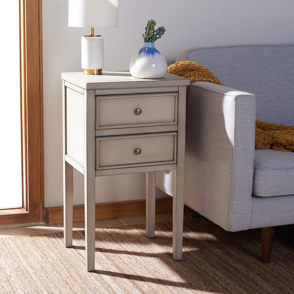 French Grey End Table V731708