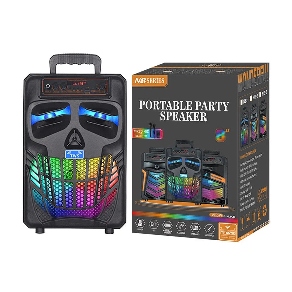 Portable Bluetooth Black Speaker with Double Subwoofer G5156